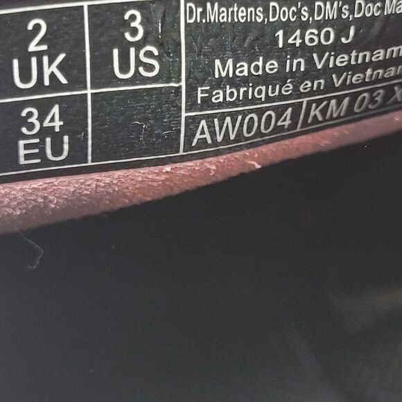 Dr. Martens Air Wair Kids Combat Boots Size 3 Pink Patent Boots Bouncing Soles - Picture 7 of 9